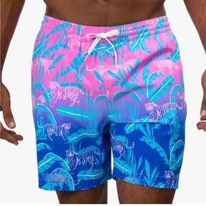 Chubbies Lined Classic Swim Trunks 7” Hydrofoils Quick Dry Jungle Print